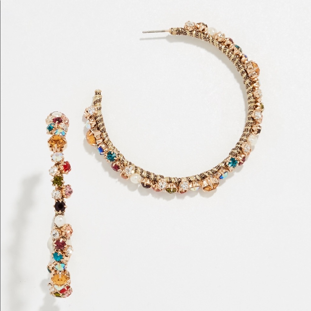 BaubleBar Avie Drop Earrings Hoops New